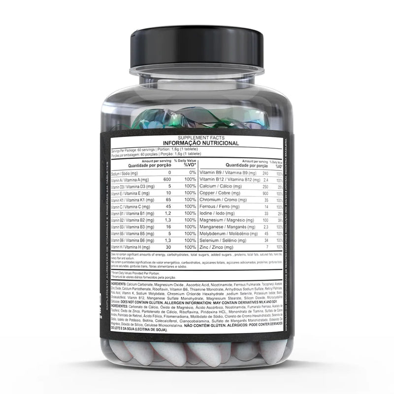 Dark Lab Multivitamínico – 60 Cápsulas para Saúde e Energia