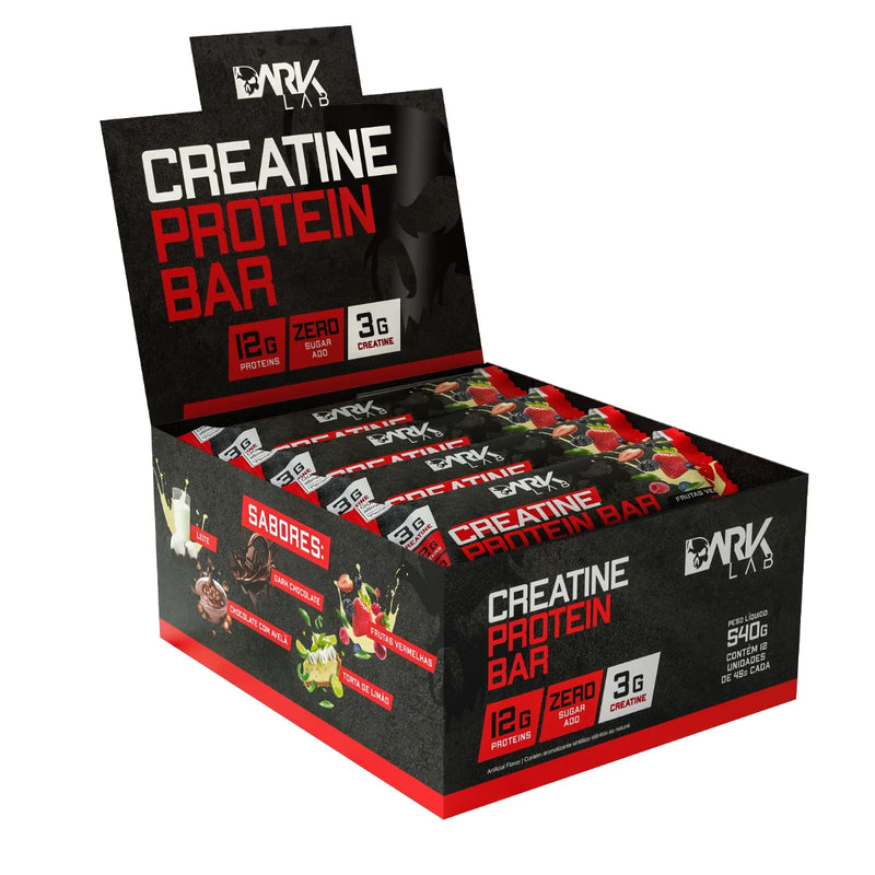 Dark Lab Creatine Bar – 12 Unidades, 12g Proteína e 3g Creatina