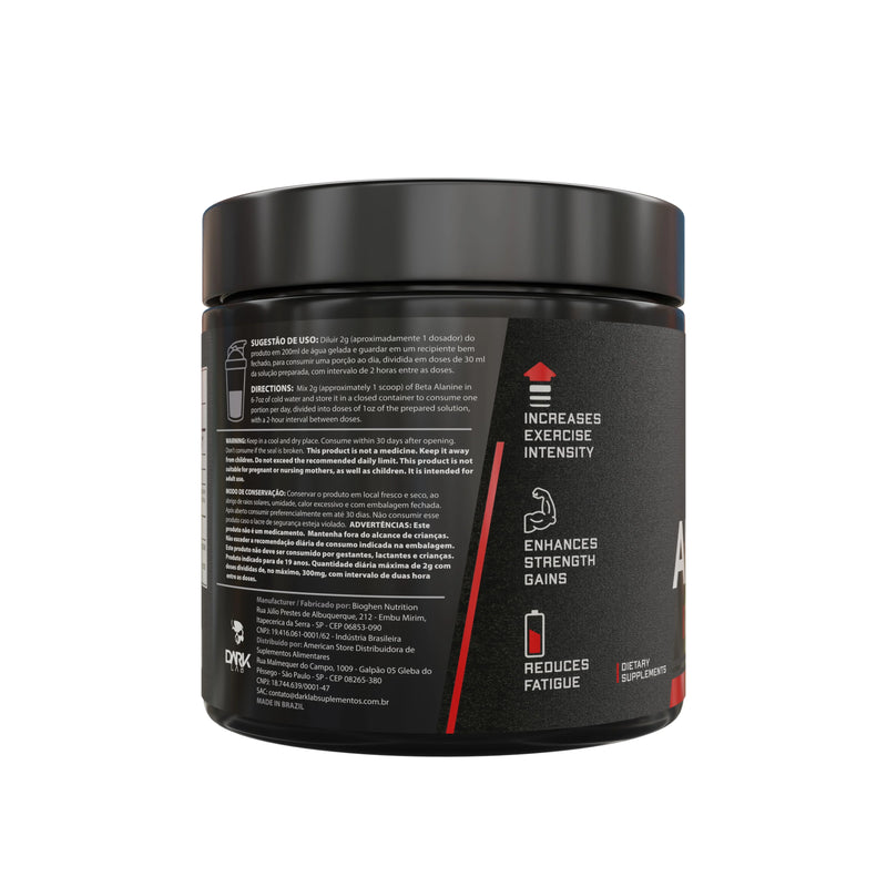 DARK LAB Beta Alanina 100% Pura 150g – Pré-Treino e Performance