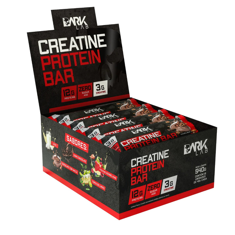 Dark Lab Creatine Bar – 12 Unidades, 12g Proteína e 3g Creatina