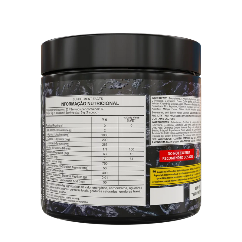 Dark Lab Pre-Workout Venom 300g – Energia e Performance Máxima