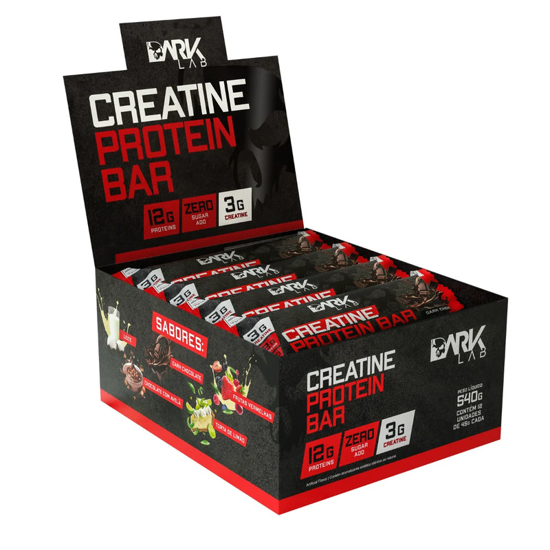 Dark Lab Creatine Bar – 12 Unidades, 12g Proteína e 3g Creatina