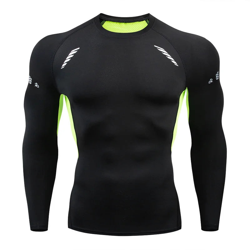 Camiseta Masculina de Corrida – Compressão, Rápida Secagem e Fitness