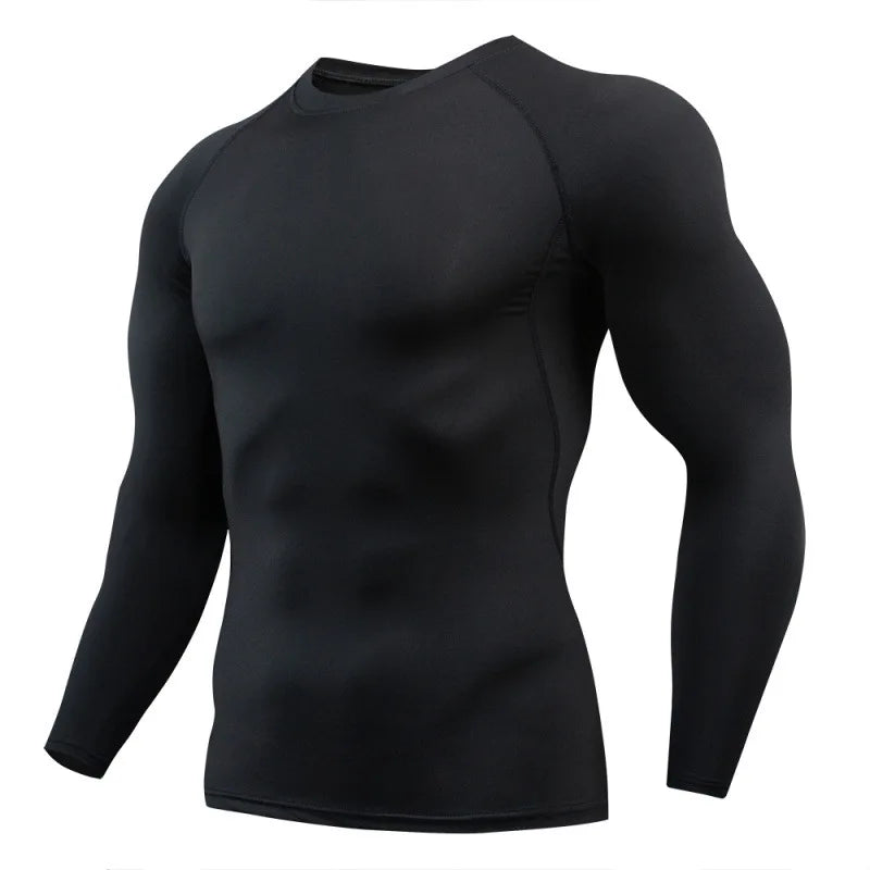 Camiseta Masculina de Corrida – Compressão, Rápida Secagem e Fitness