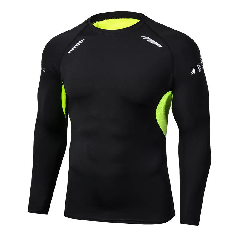 Camiseta Masculina de Corrida – Compressão, Rápida Secagem e Fitness