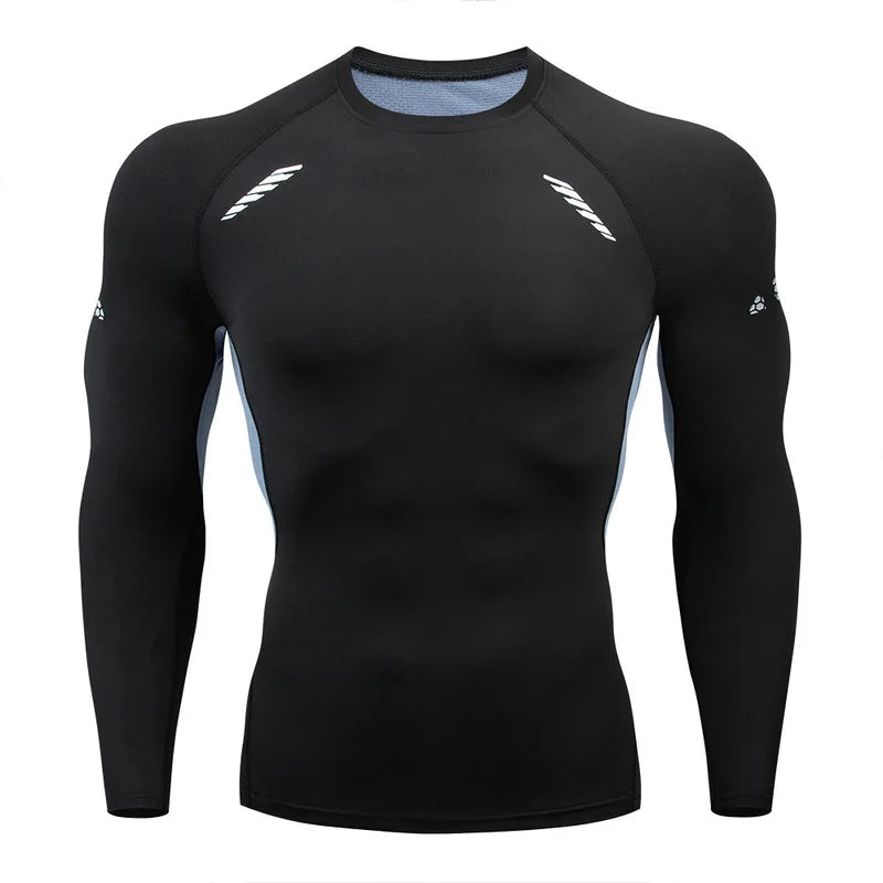 Camiseta Masculina de Corrida – Compressão, Rápida Secagem e Fitness