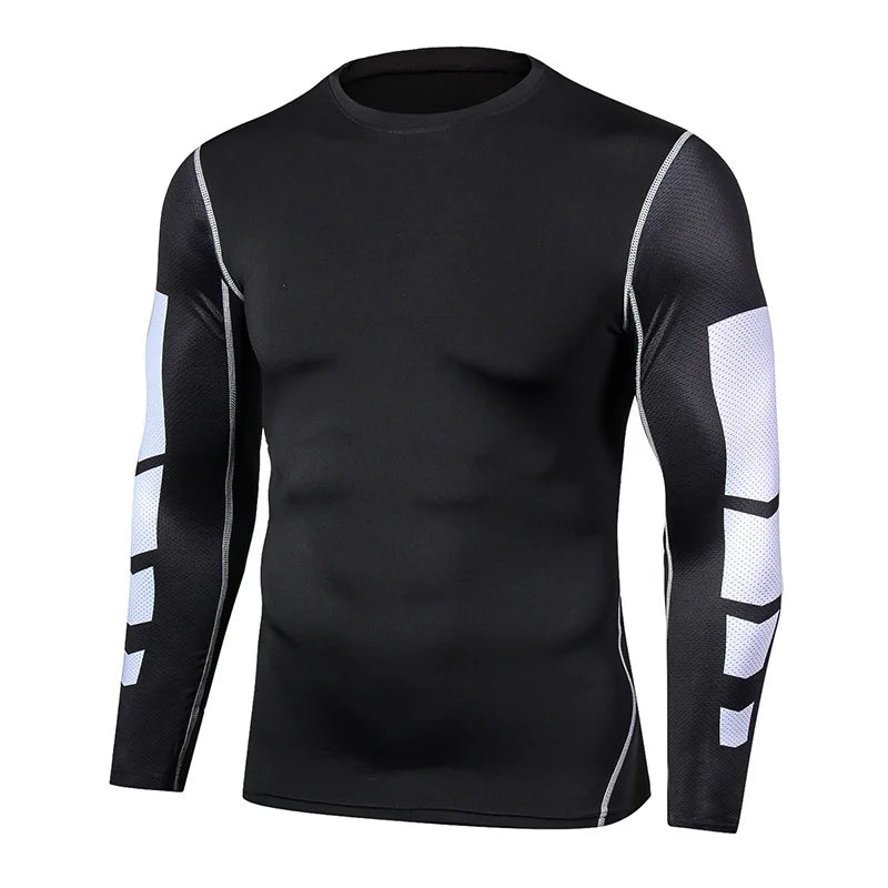 Camiseta Masculina de Corrida – Compressão, Rápida Secagem e Fitness