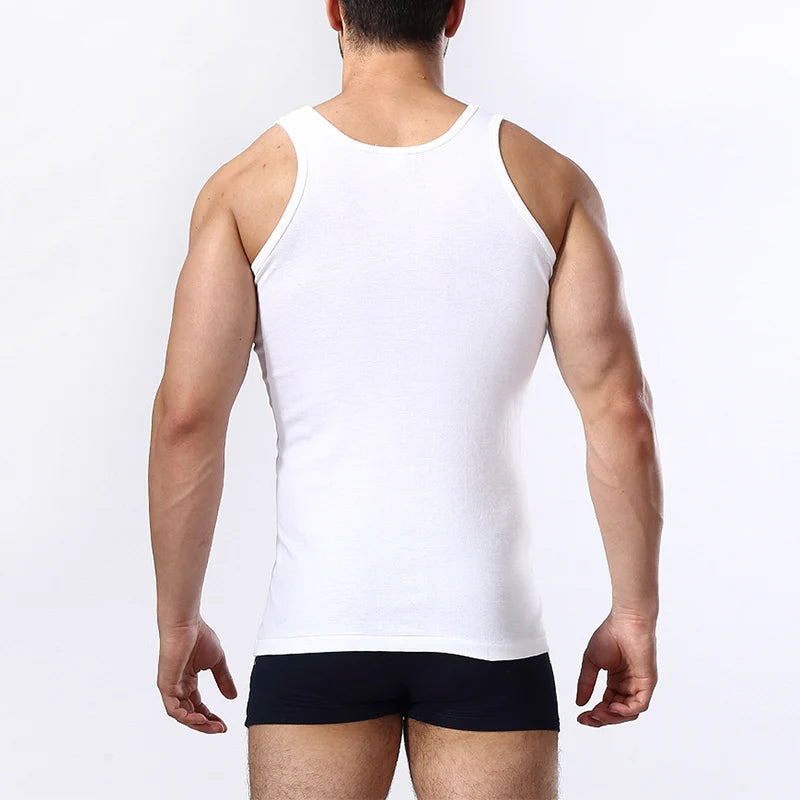 Regata Masculina de Algodão Slim – Casual, Esporte e Academia