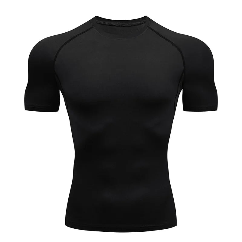 Camiseta Masculina Compressão Esportiva Fitness Quick Dry Treino Corrida Academia Manga Curta