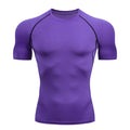 Camiseta Masculina Compressão Esportiva Fitness Quick Dry Treino Corrida Academia Manga Curta