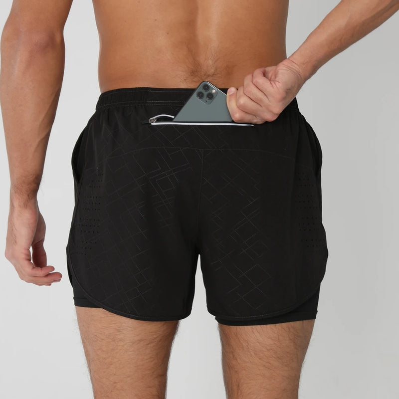 Short Masculino Esportivo 2 em 1 – Corrida, Academia e Treino