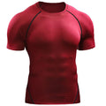 Camiseta Masculina de Compressão 2025 – Esportiva, Elástica, de Secagem Rápida para Corrida, Academia e Treinos