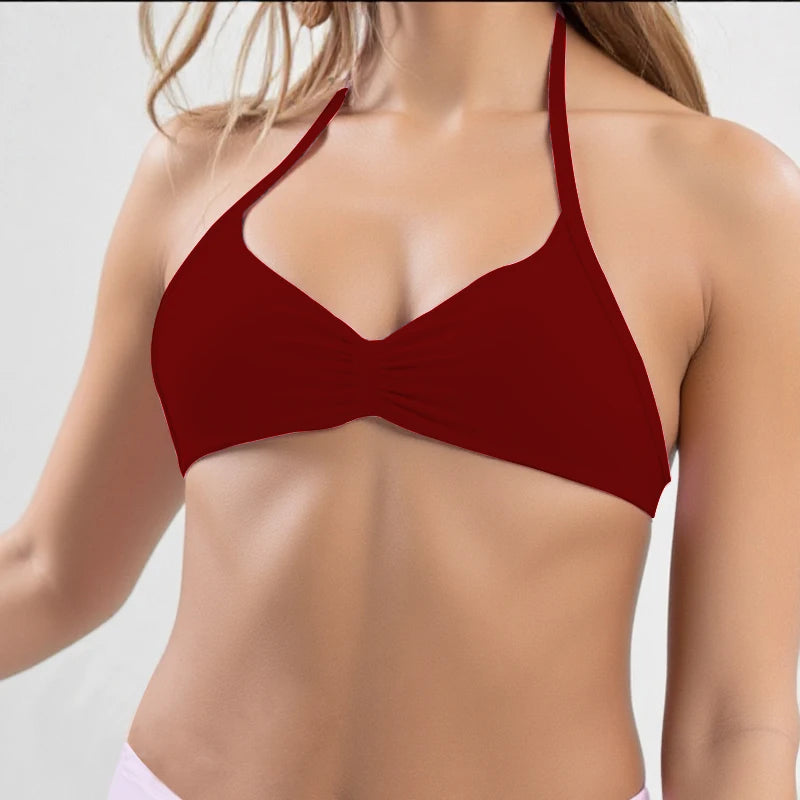 Top Feminino Strappy – Halter, Suporte Alto e Seamless
