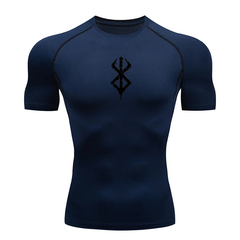 Camiseta Masculina de Compressão Dry Fit – Academia, Corrida e Treino