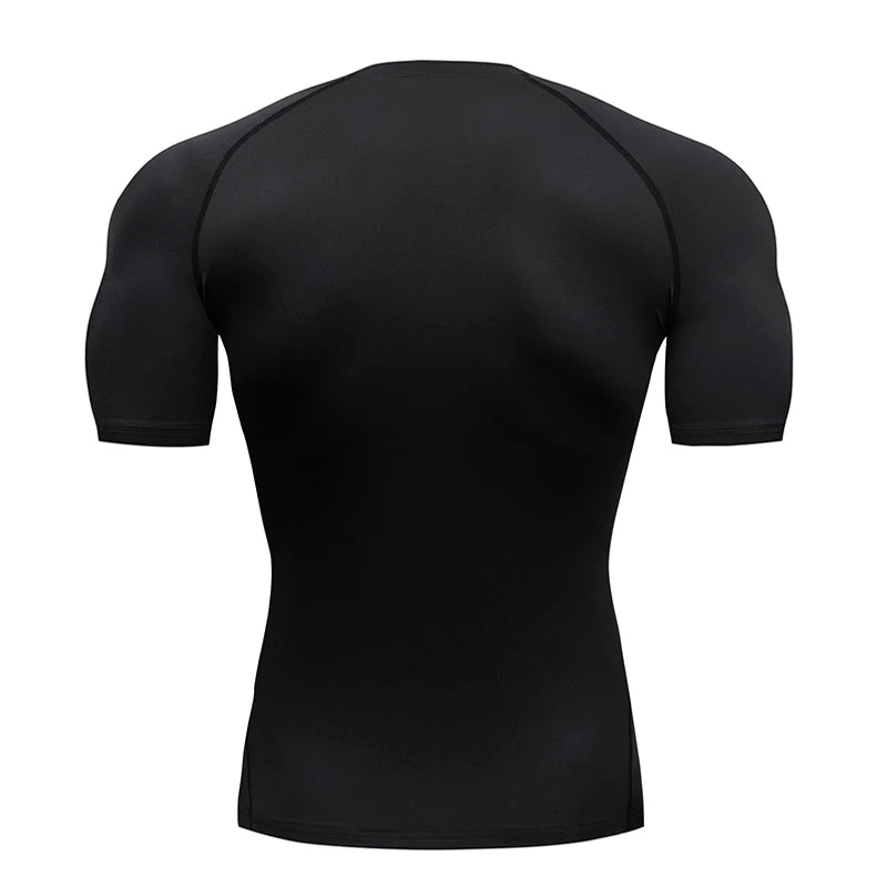 Camiseta Masculina de Compressão Dry Fit – Academia, Corrida e Treino