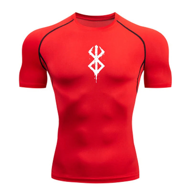 Camiseta Masculina de Compressão Dry Fit – Academia, Corrida e Treino