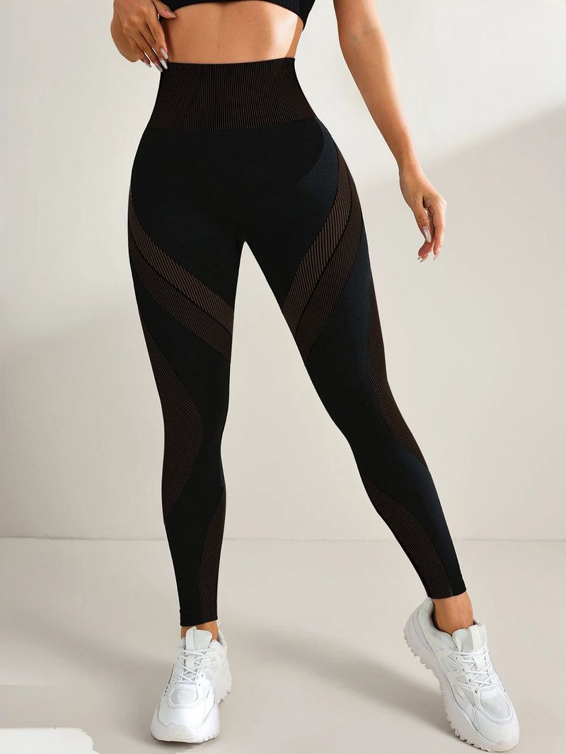 Legging Feminina Sem Costura – Controle de Abdômen, Cintura Alta e Levantamento do Bumbum
