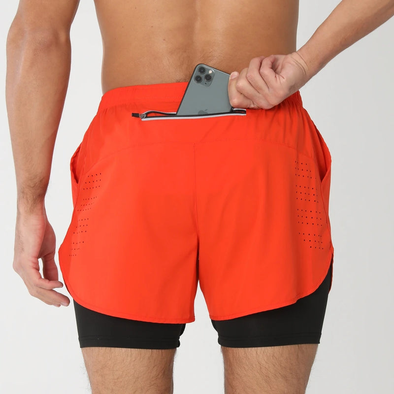 Short Masculino Esportivo 2 em 1 – Corrida, Academia e Treino