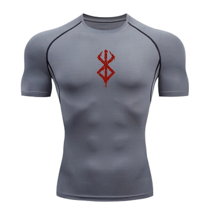Camiseta Masculina de Compressão Dry Fit – Academia, Corrida e Treino