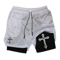 Short Masculino 2 em 1 Cross Print – Corrida, Academia e Treino