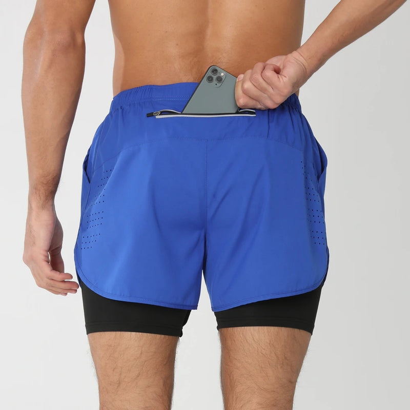Short Masculino Esportivo 2 em 1 – Corrida, Academia e Treino