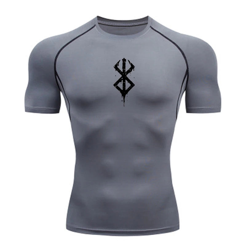 Camiseta Masculina de Compressão Dry Fit – Academia, Corrida e Treino