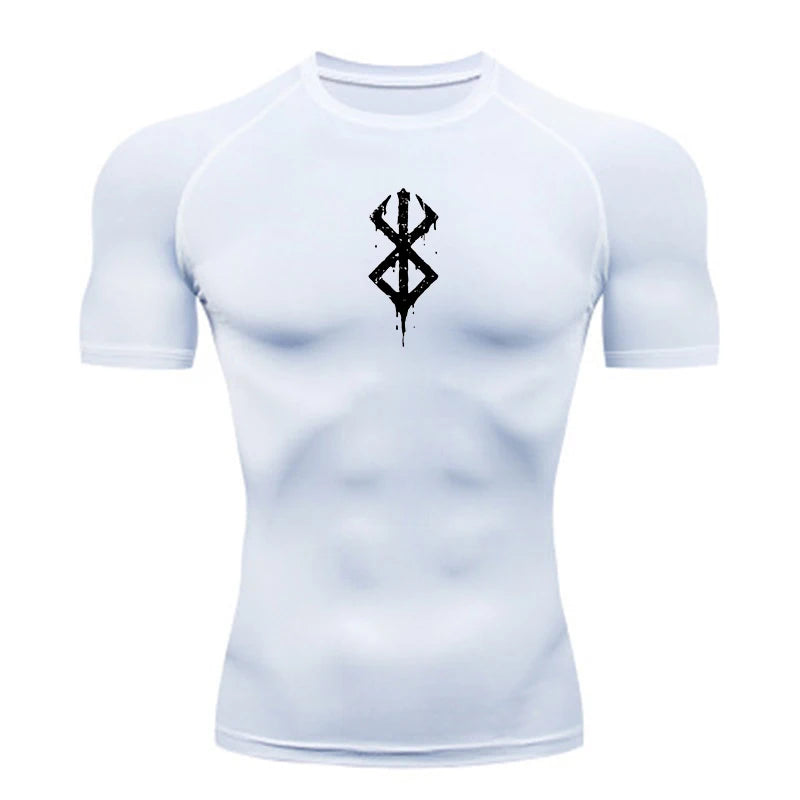 Camiseta Masculina de Compressão Dry Fit – Academia, Corrida e Treino