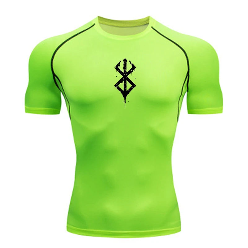 Camiseta Masculina de Compressão Dry Fit – Academia, Corrida e Treino
