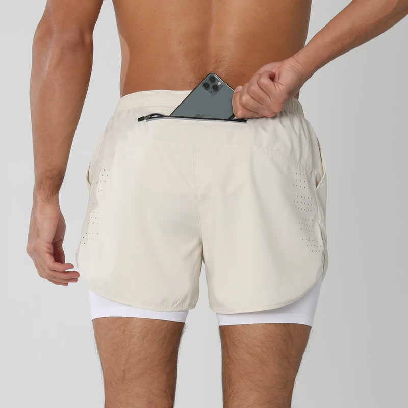Short Masculino Esportivo 2 em 1 – Corrida, Academia e Treino