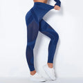 Legging Feminina Cloud Hide Deep Blue – Cintura Alta, Sem Costura e Fitness