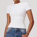 Camiseta Feminina NCLAGEN – Manga Curta, Respirável e Slim Fit