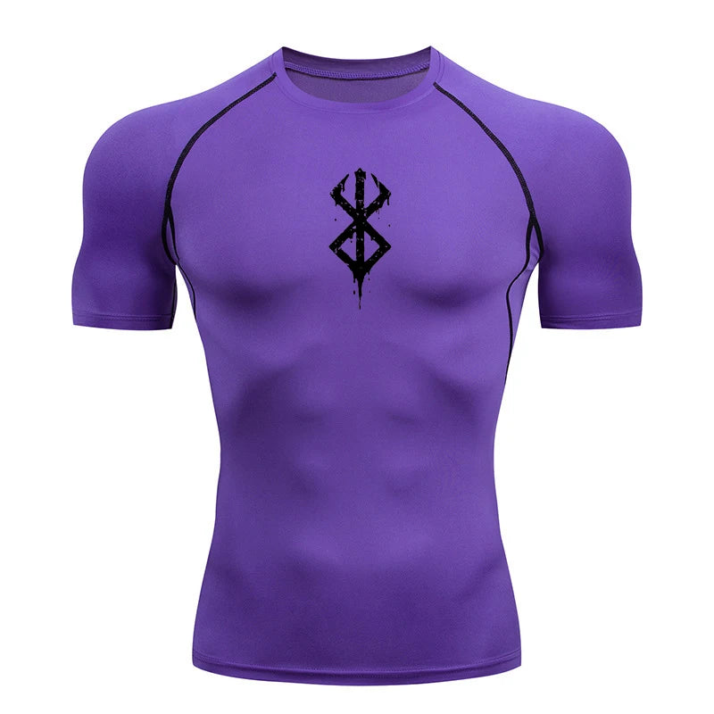 Camiseta Masculina de Compressão Dry Fit – Academia, Corrida e Treino