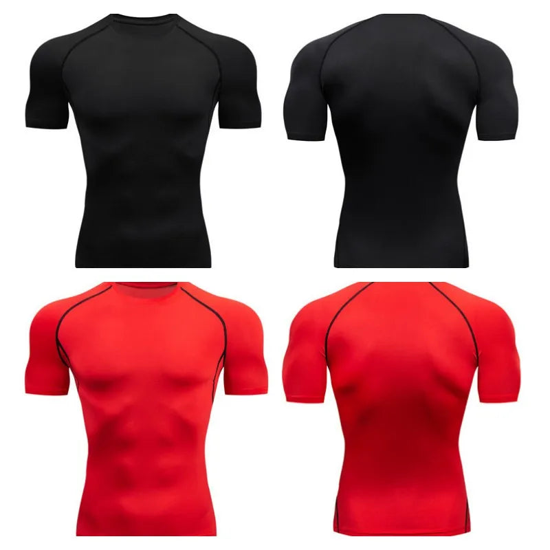 Camiseta Masculina Compressão Esportiva Fitness Quick Dry Treino Corrida Academia Manga Curta