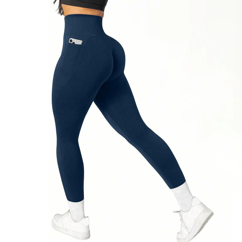 Legging Feminina Seamless – Cintura Alta, Efeito Push Up e Bolso Lateral