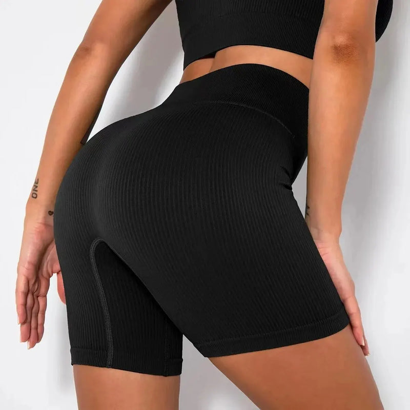 Short Esportivo Feminino Sem Costura – Cintura Alta e Push Up