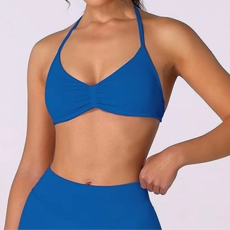 Top Feminino Strappy – Halter, Suporte Alto e Seamless