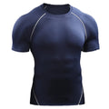 Camiseta Masculina de Compressão 2025 – Esportiva, Elástica, de Secagem Rápida para Corrida, Academia e Treinos