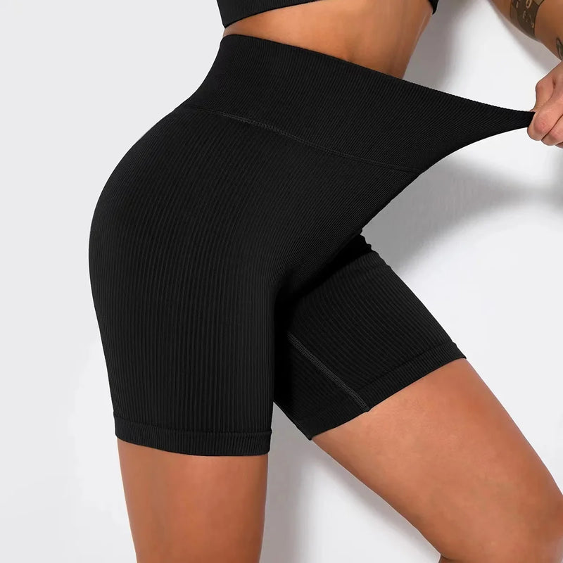 Short Esportivo Feminino Sem Costura – Cintura Alta e Push Up