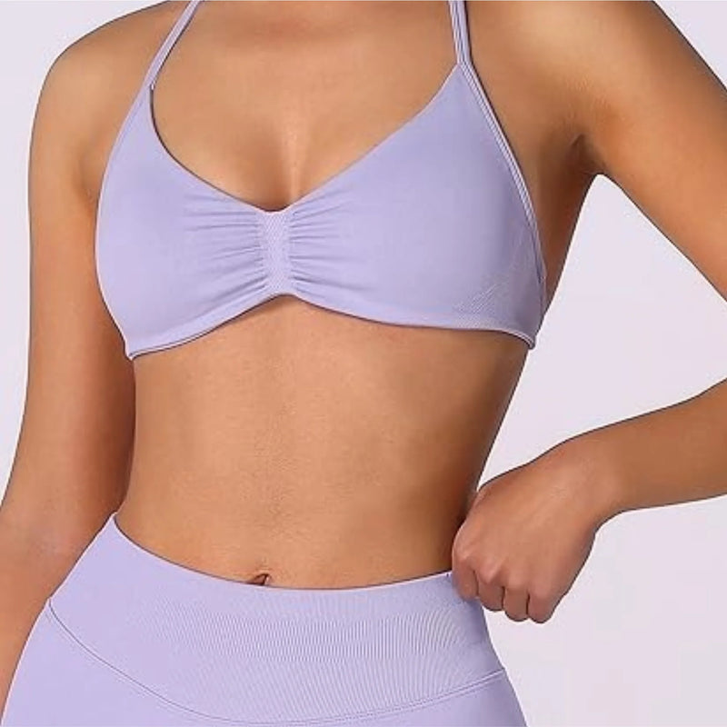 Top Feminino Strappy – Halter, Suporte Alto e Seamless