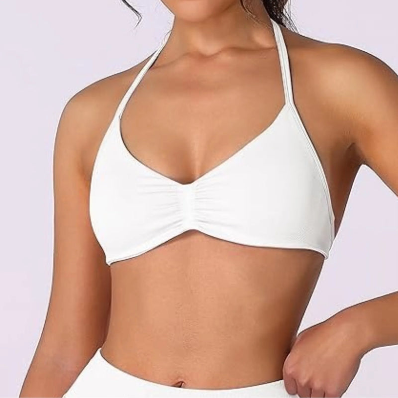 Top Feminino Strappy – Halter, Suporte Alto e Seamless