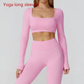Top Feminino Seamless – Decote Quadrado, Manga Longa e Rápida Secagem