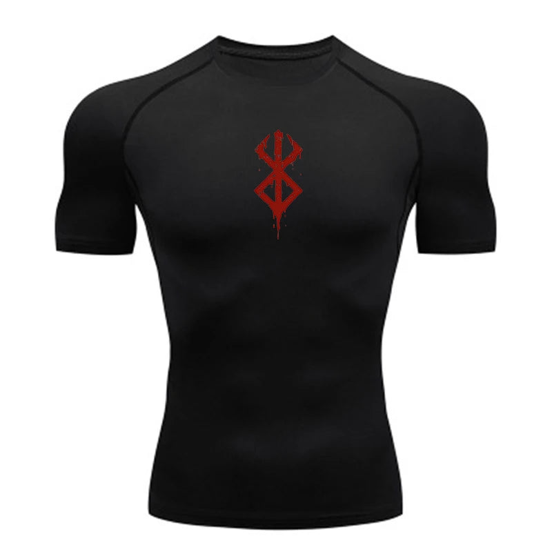 Camiseta Masculina de Compressão Dry Fit – Academia, Corrida e Treino