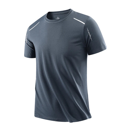 Camiseta Masculina para Corrida e Esportes ao Ar Livre – Secagem Rápida, Respirável, Macia e Elástica, Ideal para Caminhadas, Pesca e Verã