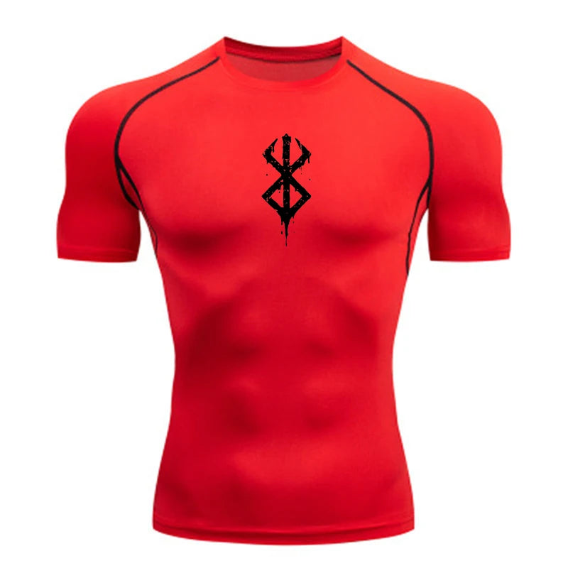 Camiseta Masculina de Compressão Dry Fit – Academia, Corrida e Treino